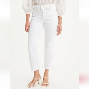 COPY - Levi's Wedgie Straight Cropped Jeans in White